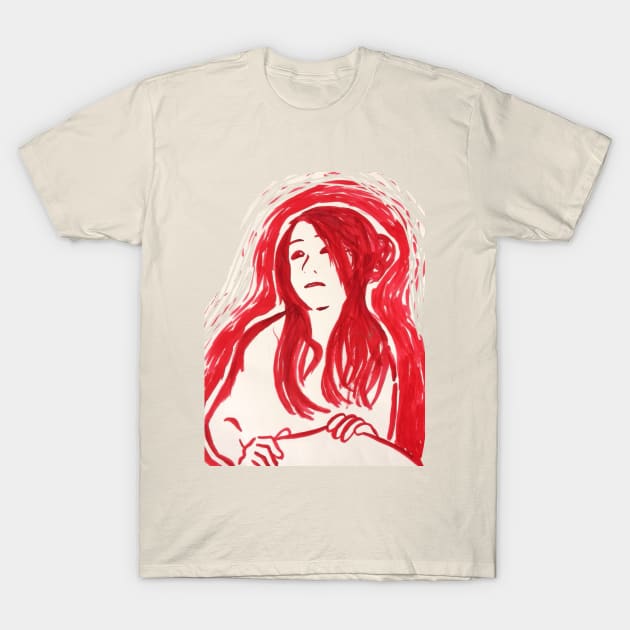 Red Lady T-Shirt by ArtsieSteph